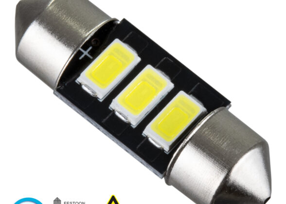 Λάμπα Αυτοκίνητου 31mm FESTOON - C5W LED 3 SMD 5630 1.5W 225lm 120° DC 12V IP20 Ψυχρό Λευκό 6000K