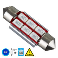 Λάμπα Αυτοκίνητου 36mm FESTOON – C5W 2nd Generation Can-Bus Series LED 6 SMD 5630 4W 480lm 120° DC 12V IP20 Μπλε