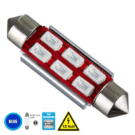 Λάμπα Αυτοκίνητου 42mm FESTOON – C5W 2nd Generation Can-Bus Series LED 6 SMD 5630 4W 480lm 120° DC 12V IP20 Μπλε