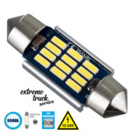 Λάμπα Αυτοκινήτου & Φορτηγού 36mm FESTOON – C5W 3rd Generation Can-Bus Extreme Truck Series LED 12 SMD 4014 3.6W 540lm 120° DC 12-24V IP20 Ψυχρό Λευκό 6000K