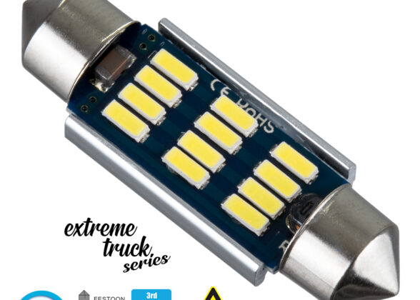 Λάμπα Αυτοκινήτου & Φορτηγού 39mm FESTOON - C5W 3rd Generation Can-Bus Extreme Truck Series LED 12 SMD 4014 3.6W 540lm 120° DC 12-24V IP20 Ψυχρό Λευκό 6000K