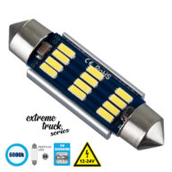 Λάμπα Αυτοκινήτου & Φορτηγού 42mm FESTOON – C5W 3rd Generation Can-Bus Extreme Truck Series LED 12 SMD 4014 3.6W 540lm 120° DC 12-24V IP20 Ψυχρό Λευκό 6000K