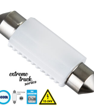 Λάμπα Αυτοκινήτου & Φορτηγού 39mm FESTOON – C5W 3rd Generation Can-Bus Extreme Truck Series LED 2 SMD 3030 3W 450lm 120° DC 12-24V IP20 Ψυχρό Λευκό 6000K