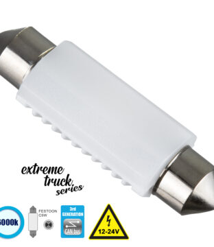 Λάμπα Αυτοκινήτου & Φορτηγού 42mm FESTOON – C5W 3rd Generation Can-Bus Extreme Truck Series LED 2 SMD 3030 3W 450lm 120° DC 12-24V IP20 Ψυχρό Λευκό 6000K