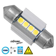 Λάμπα Αυτοκινήτου 31mm FESTOON – C5W 3rd Generation Can-Bus Extreme Series LED 4 SMD 3030 4W 600lm 120° DC 12V IP20 Ψυχρό Λευκό 6000K