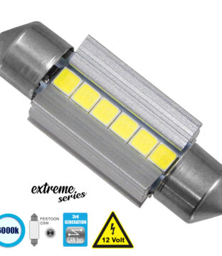 Λάμπα Αυτοκινήτου 36mm FESTOON – C5W 3rd Generation Can-Bus Extreme Series LED 6 SMD 3030 6W 900lm 120° DC 12V IP20 Ψυχρό Λευκό 6000K