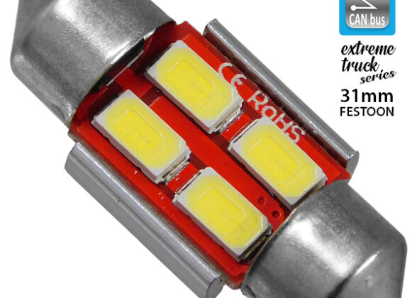 Σωληνωτός LED Extreme Truck Series Can-Bus 3ης Γενιάς 31mm 3w 24V Ψυχρό Λευκό 6000k GloboStar 81341