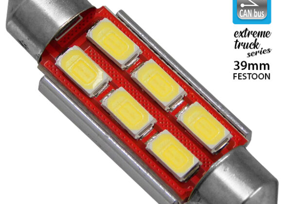 Σωληνωτός LED Extreme Truck Series Can-Bus 3ης Γενιάς 39mm 4.5w 24V Ψυχρό Λευκό 6000k GloboStar 81343