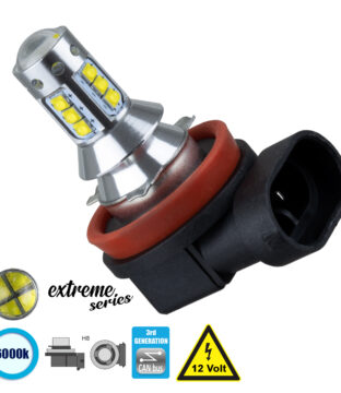 Λάμπα Αυτοκίνητου H8 3rd Generation Can-Bus Extreme Series LED 16 CREE XBD 15W 2115lm 360° DC 12V IP20 Ψυχρό Λευκό 6000K