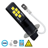 Λάμπα Αυτοκίνητου H3 2nd Generation Can-Bus Series LED 12 SMD 3030 8W 1200lm 360° DC 12V IP20 Ψυχρό Λευκό 6000K