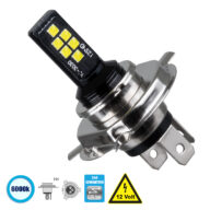 Λάμπα Αυτοκίνητου H4 2nd Generation Can-Bus Series LED 12 SMD 3030 8W 1200lm 360° DC 12V IP20 Ψυχρό Λευκό 6000K