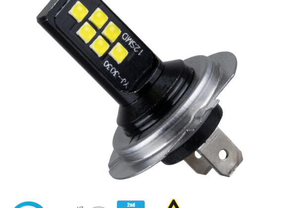 Λάμπα Αυτοκίνητου H7 2nd Generation Can-Bus Series LED 12 SMD 3030 8W 1200lm 360° DC 12V IP20 Ψυχρό Λευκό 6000K