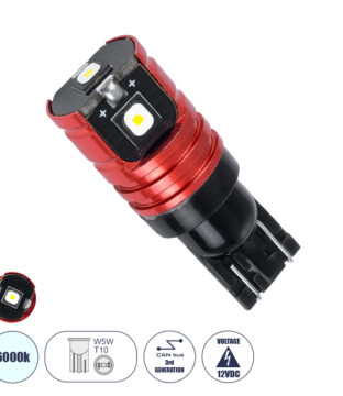 T10 W5W 81509 Λάμπα Αυτοκίνητου W5W SMD SMD3838 3  CANBUS 3W 300LM DC12V IP20 Ψυχρό Λευκό 6000K