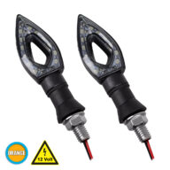 ΣΕΤ 2 x Φλάς Μοτοσυκλέτας Universal Arrow LED SMD 5050 5W DC 12V Πορτοκαλί Αδιάβροχα IP65