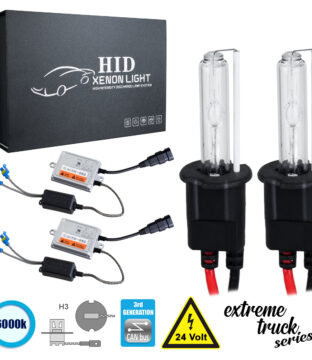 H3 XCB Line KIT Βασικού Φωτισμού Φορτηγού 3rd Generation Can-Bus Extreme Truck Series XENON 110W 10350lm DC 24V Αδιάβροχο IP65 Ψυχρό Λευκό 6000K