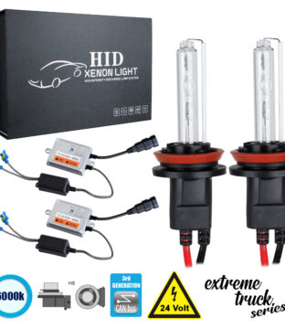 H8 XCB Line KIT Βασικού Φωτισμού Φορτηγού 3rd Generation Can-Bus Extreme Truck Series XENON 110W 10350lm DC 24V Αδιάβροχο IP65 Ψυχρό Λευκό 6000K