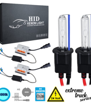 H3 XCB Line KIT Βασικού Φωτισμού Φορτηγού 3rd Generation Can-Bus Extreme Truck Series XENON 110W 10350lm DC 24V Αδιάβροχο IP65 Ψυχρό Λευκό 8000K