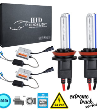 H8 XCB Line KIT Βασικού Φωτισμού Φορτηγού 3rd Generation Can-Bus Extreme Truck Series XENON 110W 10350lm DC 24V Αδιάβροχο IP65 Ψυχρό Λευκό 8000K