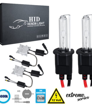 H3 XCB Line KIT Βασικού Φωτισμού Αυτοκινήτου & Μοτοσυκλέτας 3rd Generation Can-Bus Extreme Series XENON 110W 10350lm DC 9-16V Αδιάβροχο IP65 Ψυχρό Λευκό 6000K