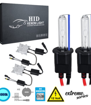 H3 XCB Line KIT Βασικού Φωτισμού Αυτοκινήτου & Μοτοσυκλέτας 3rd Generation Can-Bus Extreme Series XENON 110W 10350lm DC 9-16V Αδιάβροχο IP65 Ψυχρό Λευκό 8000K