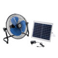 Solar Fan Αυτόνομος Ηλιακός Επιδαπέδιος Ανεμιστήρας 25W 2 Λειτουργιών Ρεύματος με AC 220-240V ή με Φωτοβολταϊκό Panel 9V 12W & Επαναφορτιζόμενη Μπαταρία Li-ion 7.4V 4400mAh - 12 Ταχύτητες - Ενσωματωμένο USB 2.0 Charger Συσκευών - IP20 - Μ42 x Π20 x Υ35cm - Μαύρο & Μπλε - 2 Years Warranty