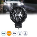 Φώτα Εργασίας για Οχήματα και JEEP με X Light DRL & Φλας LED High Power 45W DC 9-36V Αδιάβροχo IP67 Πορτοκαλί & Ψυχρό Λευκό 6000K M17 x Π8 x Υ21cm