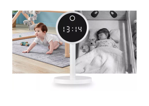 Rechargeable Table Camera WiFi HD 1080P 160° 1500mAh Two Way Audio Motion Detection & Digital Clock - Επαναφορτιζόμενη Επιτραπέζια Κάμερα WiFi HD 1080P 160° 1500mAh Διπλή Κατέυθυνση Ομιλίας Ανιχνευτή Κίνησης & Ψηφιακό Ρολόι - Λευκό