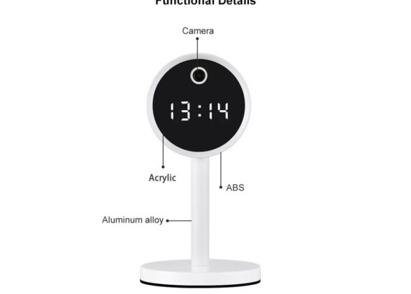 Rechargeable Table Camera WiFi HD 1080P 160° 1500mAh Two Way Audio Motion Detection & Digital Clock - Επαναφορτιζόμενη Επιτραπέζια Κάμερα WiFi HD 1080P 160° 1500mAh Διπλή Κατέυθυνση Ομιλίας Ανιχνευτή Κίνησης & Ψηφιακό Ρολόι - Λευκό