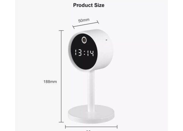 Rechargeable Table Camera WiFi HD 1080P 160° 1500mAh Two Way Audio Motion Detection & Digital Clock - Επαναφορτιζόμενη Επιτραπέζια Κάμερα WiFi HD 1080P 160° 1500mAh Διπλή Κατέυθυνση Ομιλίας Ανιχνευτή Κίνησης & Ψηφιακό Ρολόι - Λευκό