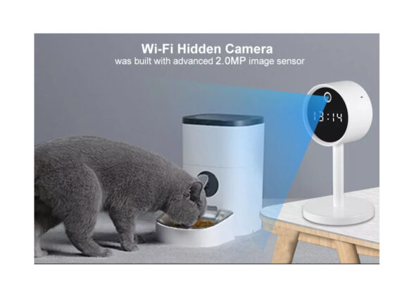 Rechargeable Table Camera WiFi HD 1080P 160° 1500mAh Two Way Audio Motion Detection & Digital Clock - Επαναφορτιζόμενη Επιτραπέζια Κάμερα WiFi HD 1080P 160° 1500mAh Διπλή Κατέυθυνση Ομιλίας Ανιχνευτή Κίνησης & Ψηφιακό Ρολόι - Λευκό