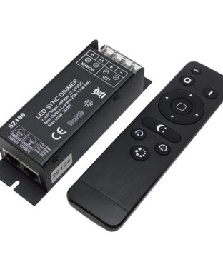 Ασύρματο LED Dimmer με Χειριστήριο RF SYNC 12v (300w) – 24v (600w) GloboStar 04044