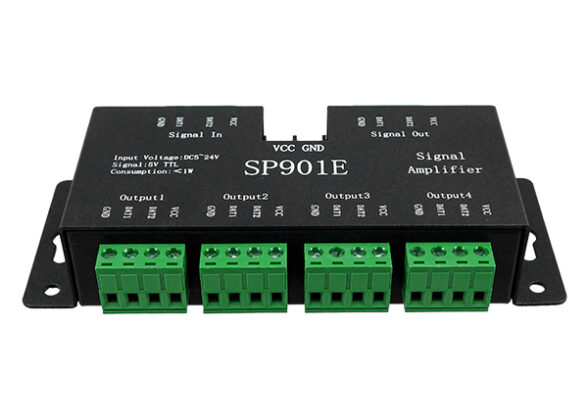 LED Digital RGB Ενισχυτής Σήματος SP901E LED Pixel WS2812B WS2811 SPI Signal Amplifier Repeater 10000 IC Professional Series 5v - 12v - 24v GloboStar 88774