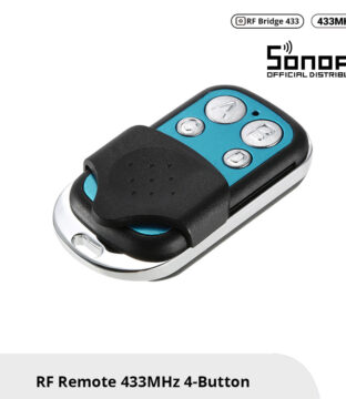 SONOFF 433-REMOTE-R2 – RF 433MHz Remote Controller 4 Button/Key with Battery