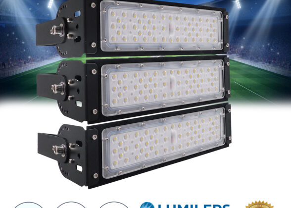 LED Προβολέας Γηπέδου - Φωτιστικό Tunnel 150W 24000LM 75°*135° AC 100-277V IP65 -  Ψυχρό Λευκό 5000K - MeanWell Driver & LumiLEDs Chip - 5 Years Warranty