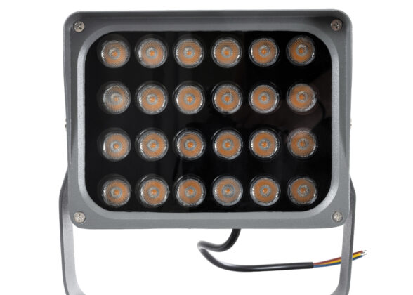 Προβολέας Wall Washer για Φωτισμό Κτιρίων LED 24W 2520lm 10° AC 220-240V Αδιάβροχο IP67 Μ18 x Π13.5 x Υ18cm Αρχιτεκτονικό Πορτοκαλί 2200K - Γκρι Ανθρακί - 3 Years Warranty