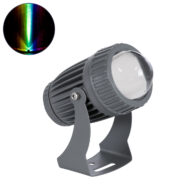 Σποτ Φωτισμου Wall Washer LED 10W 1000lm 5° DC 24V DMX512 Αδιάβροχο IP65 D7 x H12cm RGB – Γκρι Ανθρακί – 3 Years Warranty