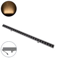 Μπάρα Φωτισμού Wall Washer με Αντιθαμβωτική Γρίλια LED 24W 2040lm 15° DC 24V Αδιάβροχο IP65 L100 x W4 x H5.5cm Θερμό Λευκό 2700K – Ασημί – 3 Years Warranty