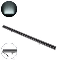 Μπάρα Φωτισμού Wall Washer με Αντιθαμβωτική Γρίλια LED 24W 2400lm 15° DC 24V Αδιάβροχο IP65 L100 x W4 x H5.5cm Ψυχρό Λευκό 6000K – Ασημί – 3 Years Warranty