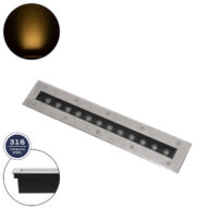 Χωνευτό Φωτιστικό Wall Washer Δαπέδου LED 12W 1080lm 10° DC 24V Αδιάβροχο IP68 L50 x W7.4 x H7cm Θερμό Λευκό 2700K – Ανοξείδωτο Ατσάλι – 3 Years Warranty