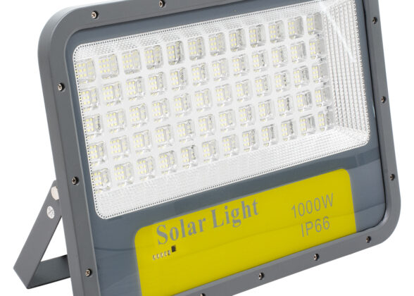 Αυτόνομος Ηλιακός Προβολέας LED SUPREME Series SMD 1000W 80000lm με Ενσωματωμένη Μπαταρία 80000mAh - Φωτοβολταϊκό Πάνελ με Αισθητήρα Ημέρας-Νύχτας και Ασύρματο Χειριστήριο RF 2.4Ghz Αδιάβροχος IP66 Ψυχρό Λευκό 6000K