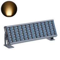 Προβολέας Wall Washer για Φωτισμό Κτιρίων LED 72W 6480lm 10° DC 24V Αδιάβροχο IP65 L46.5 x W7 x H16.5cm Θερμό Λευκό 2700K – Ασημί – 3 Years Warranty