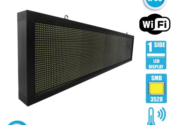 Κυλιόμενη Ψηφιακή Επιγραφή P10 LED SMD AC 220-240V με Wi-Fi - Αδιάβροχή IP54 - Μονής Όψης - Μ168 x Π9 x Υ40cm Ψυχρό Λευκό 6000K