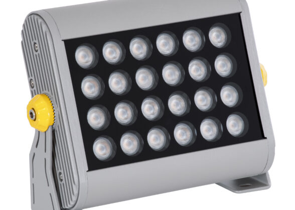 Προβολέας Wall Washer για Φωτισμό Κτιρίων LED 24W 2040lm 30° AC 220-240V Αδιάβροχο IP67 Μ22.5 x Π6 x Υ16.5cm Αρχιτεκτονικό Πορτοκαλί 2200K - Ασημί - 3 Years Warranty