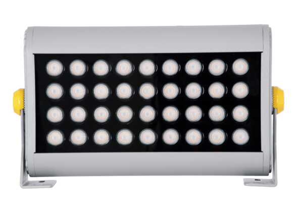 Προβολέας Wall Washer για Φωτισμό Κτιρίων LED 36W 3060lm 30° AC 220-240V Αδιάβροχο IP67 Μ30 x Π6 x Υ17cm Αρχιτεκτονικό Πορτοκαλί 2200K - Ασημί - 3 Years Warranty