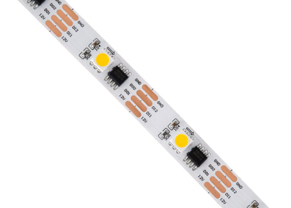 Ψηφιακή Ταινία LED SMD 5050 9W/m 30LED/m 30PIXEL/m SPI/TTL Protocol IC TM1908 810lm/m 120° DC 12V IP20 Θερμό Λευκό 2700K - Λευκό Σώμα - Μ5000 x Π10 x Υ2mm - Συσκευασία 5 Μέτρων - 5 Χρόνια Εγγύηση