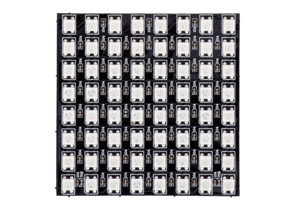 Ψηφιακή Πλακέτα LED SMD 5050 15.3W/m 64LED/unit 64PIXEL/unit SPI/TTL Protocol IC WS2812/SK6812 1224lm/unit 120° DC 5V IP20 RGB - Μαύρο Σώμα - Μ80 x Π80 x Υ2mm - 5 Χρόνια Εγγύηση