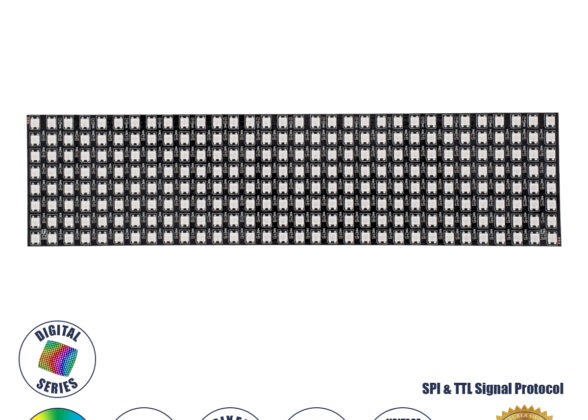 Ψηφιακή Πλακέτα LED SMD 5050 61W/m 256LED/unit 256PIXEL/unit SPI/TTL Protocol IC WS2812/SK6812 4880lm/unit 120° DC 5V IP20 RGB - Μαύρο Σώμα - Μ320 x Π80 x Υ2mm - 5 Χρόνια Εγγύηση