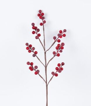 ΚΛΑΔΙ ΜΕ ΣΚΟΥΡΑ ΚΟΚΚΙΝΑ BERRIES, 70cm