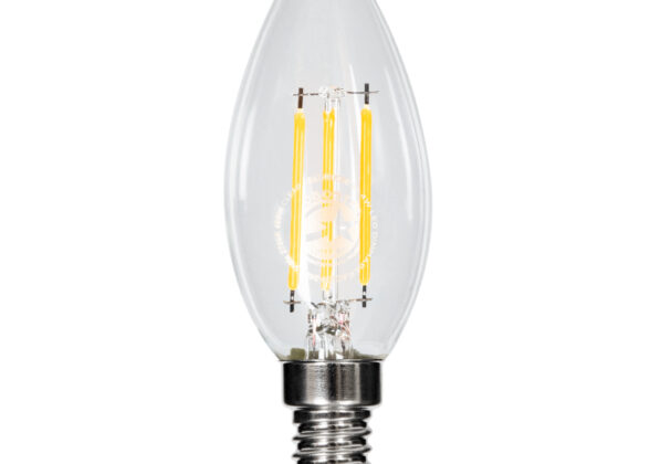 Λάμπα E14 C35 Κεράκι LED FILAMENT 4W 440 lm 320° AC 85-265V Edison Retro με Διάφανο Γυαλί Θερμό Λευκό 2700 K Dimmable