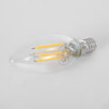 Λάμπα E14 C35 Κεράκι LED FILAMENT 4W 440 lm 320° AC 85-265V Edison Retro με Διάφανο Γυαλί Θερμό Λευκό 2700 K Dimmable